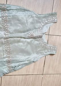 Ethnic Gown With Contrast Dupatta