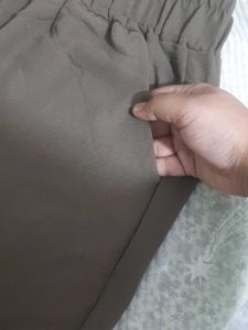 Brown Casual Plazo Wirh Pockets