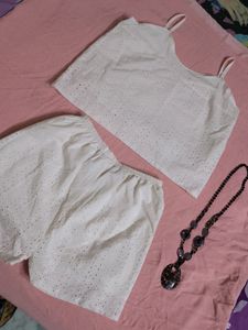 Co-ord Set Free Size And Two Crop Top Combo