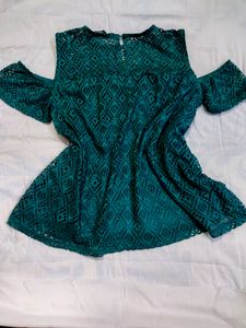 Cold Shoulder Lace Top