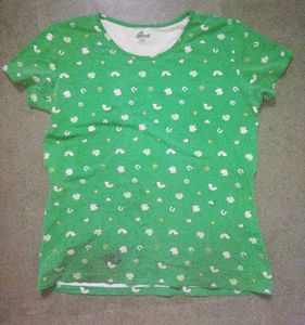 Yellow V-Neck Pocket Tee And Green T-shirt Combo