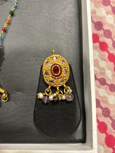 Kundan Jewellery Set In Multi Colour Wid Golden