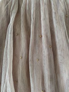 Blush Tulle Skirt with Pearls