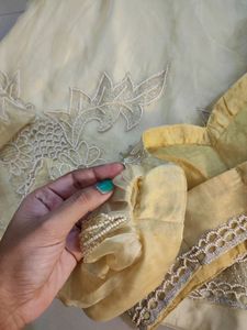Sale! Tissue Silk Pearl Work Lehenga