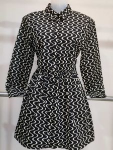 Patterned Shirt Dress