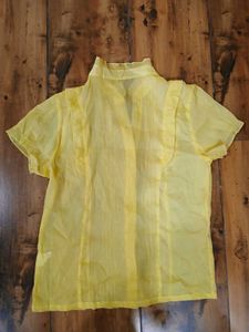 combo Yellow Short Sleeve shirt and white tank top