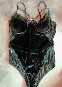 Sexy Velvet Lace Bodysuit