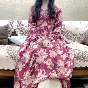 SALE ‼️ 50 % OFF ‼️ Cotton Full Sleeves Anarkali