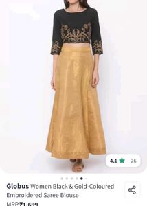 Embroidered Black Blouse