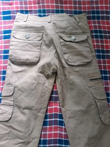 Khaki Cargo Pants - Multi-Pocket Utility Style