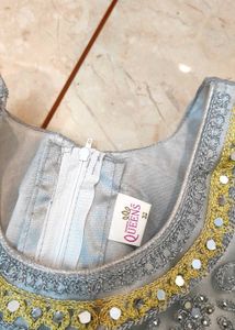 Elegant Lehenga Choli Set 🤍✨ Pretty Mirror Work😍