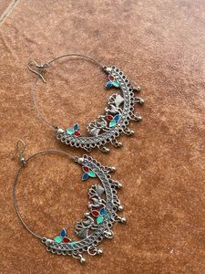 Hoop Earrings with Charm Detail