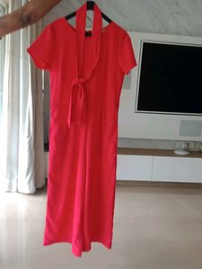 Red Jumpsuit Withbelt
