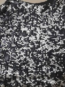 Black Sparkly Sequin Crop Top