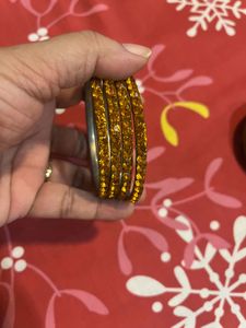💐💐KARVACHAUTH SPECIAL Golden Bangle Set💃
