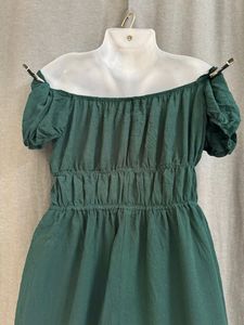 Plus Size Off Shoulder Green Mini Dress For Women
