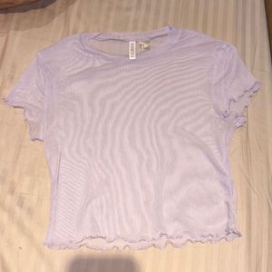 H&amp;M Sheer Lilac Crop Top