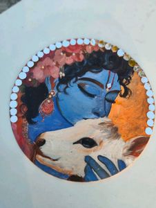 Krishna and Cow Wall Decor