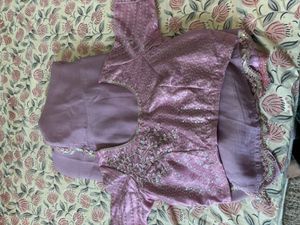 Lavender Embellished Saree