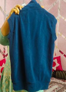 Winter Jacket-blue Sleeveless Fleece