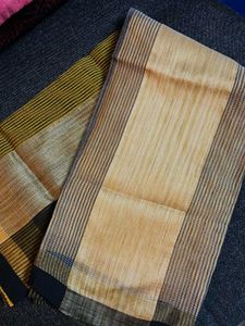 Yellow-Black Kotha Saree