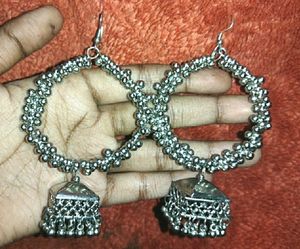 Stylish Silver Jhumki