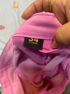 Pink Cropped Capri Jeans