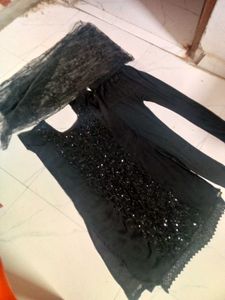 Black Embroidered Kurti