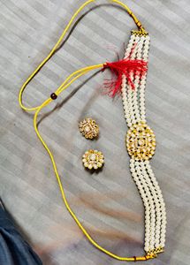 Pearl &amp; Kundan Choker Set