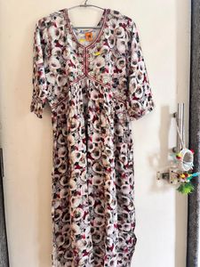 Floral Print Embellished Dress