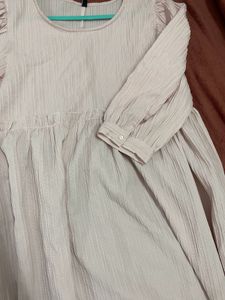 Knee Length Baby Pink Top
