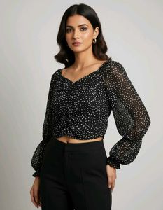 Pretty Polka Dotted  Top