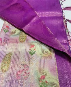 Art Silk Printed Wit Jari Border