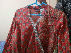Red Printed Kurta