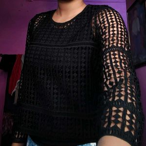 Elegant Black Lace Top