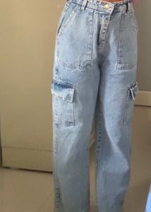 Denim Cargo Jeans