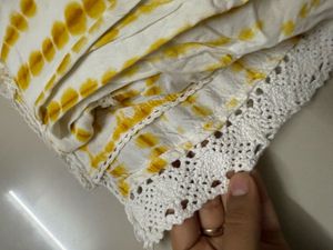 Tie-Dye Top with Lace Detail Coord set