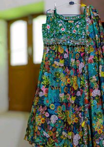 💚✨Multicolour Lehga For Mehdi/Engagement ✨ 💚