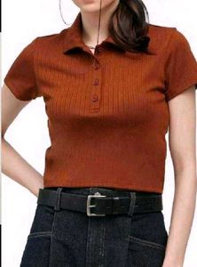 Cute Brown Crop Top