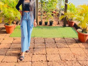 Light Wash Cargo Jeans