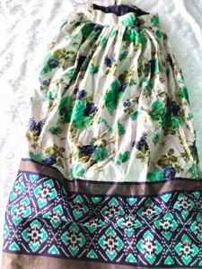 Floral print lagenga choli