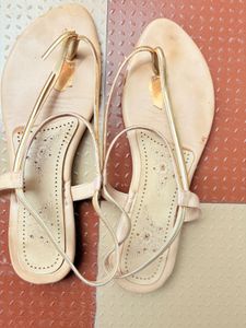 Beige And Gold sandals Size 41!
