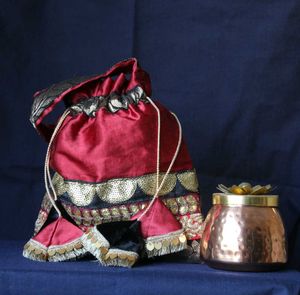 Ethnic Maroon Potli Bag