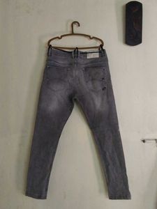 Gray Wash Denim Jeans