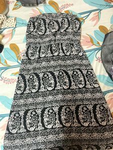 Black &amp; White Strapless Dress