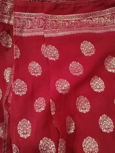 Maroon Banarasi Silk Saree
