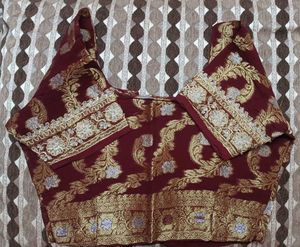 Beautiful bridal georgette  saree with Blouse