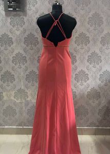 Elegant Coral Gown