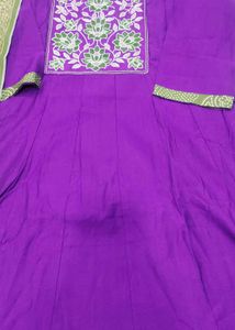 Purple Embroidered Kurta Set