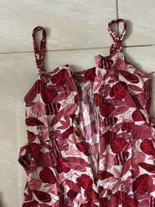 Red Jumpsuit With Belt